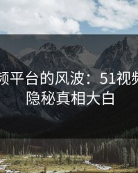 网络视频平台的风波：51视频网站的隐秘真相大白