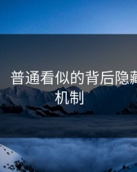 91视频：普通看似的背后隐藏的深层机制